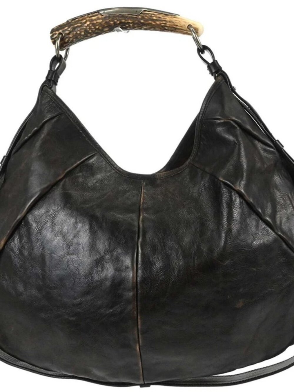 Yves Saint Laurent Dark Brown Leather Large Mombasa Handbag 95363.002214 197712